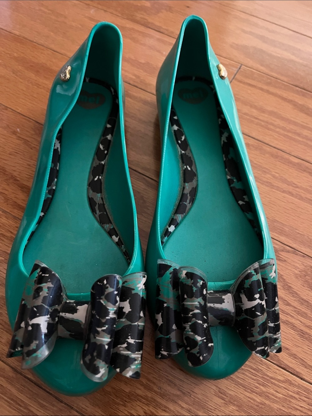Melissa Teal Bow-Front Women’s Flats